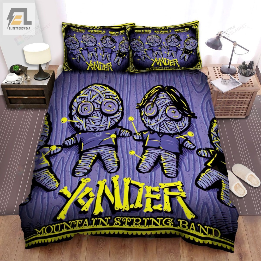 Yonder Mountain String Band House Off Blues Bed Sheets Spread Comforter Duvet Cover Bedding Sets 