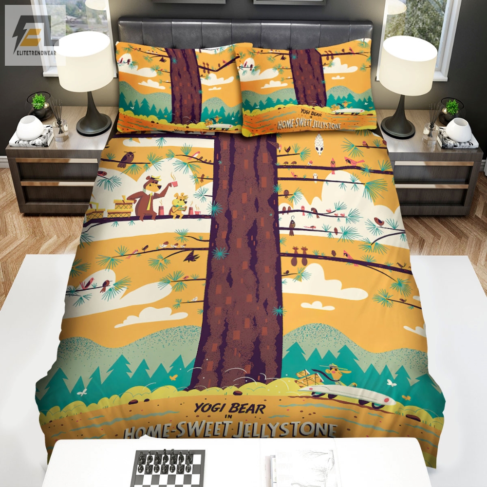 Yogi Bear In Homesweet Jellystone Poster Bed Sheets Spread Duvet Cover Bedding Sets 