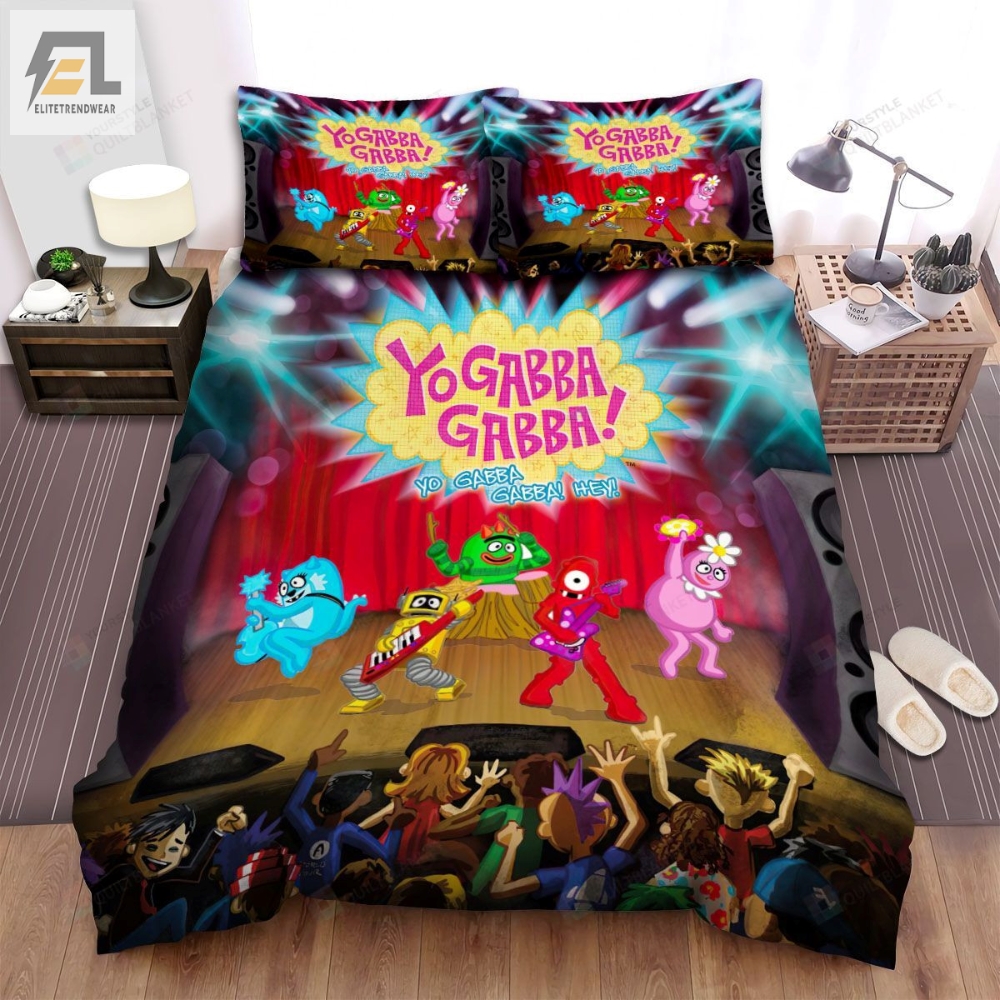 Yo Gabba Gabba Yo Gabba Gabba Hey Album Bed Sheets Spread Comforter Duvet Cover Bedding Sets elitetrendwear 1