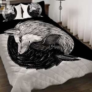 Yin Yang Wolf Black And White Bed Sheets Duvet Cover Bedding Sets elitetrendwear 1 1