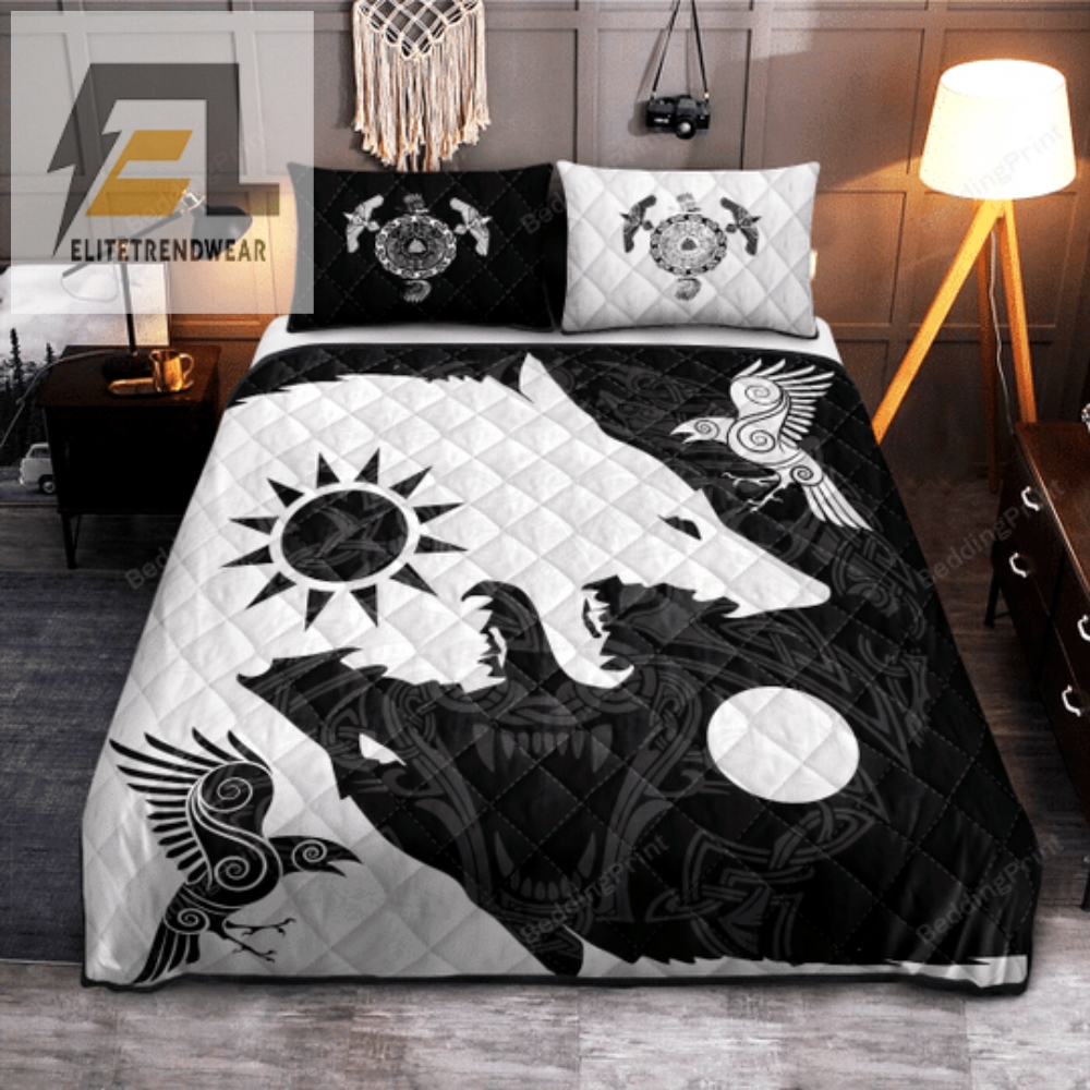 Yin Yang Wolf Bed Sheets Bedspread Duvet Cover Bedding Set 