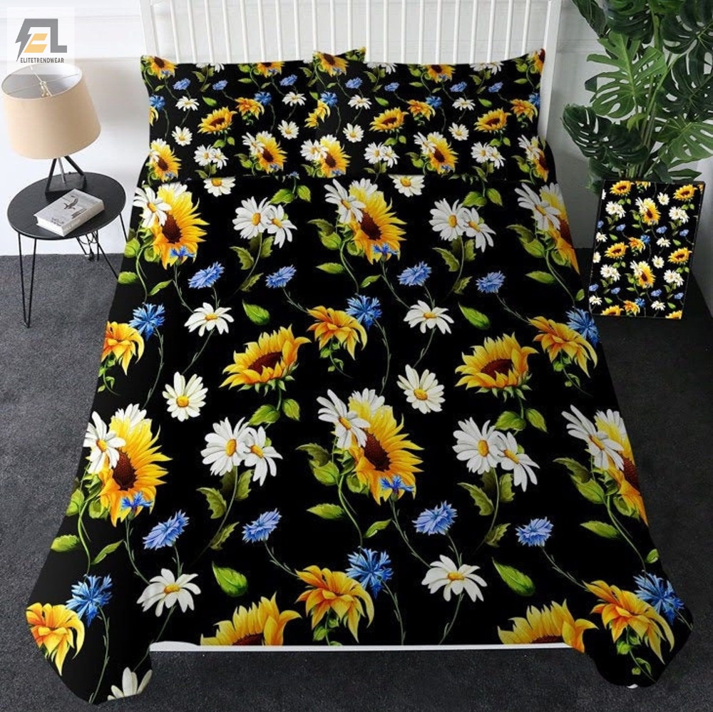 Yellow Sunflower Bed Sheets Duvet Cover Bedding Sets 