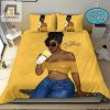 Yellow Cool Black Girl Wear Sunglasses Custom Bedding Set With Name elitetrendwear 1