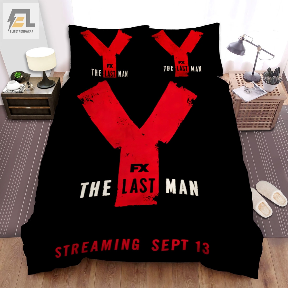 Y The Last Man 2021  Movie Red Logo Bed Sheets Spread Comforter Duvet Cover Bedding Sets 