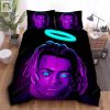 Xxxtentacion With Glowing Eyes And Angel Halo Illustration Bed Sheets Spread Duvet Cover Bedding Sets elitetrendwear 1