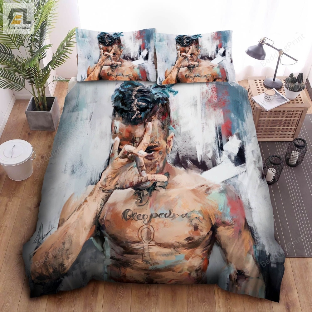 Xxxtentacion Gang Sign Art Painting Bed Sheets Spread Duvet Cover Bedding Sets 