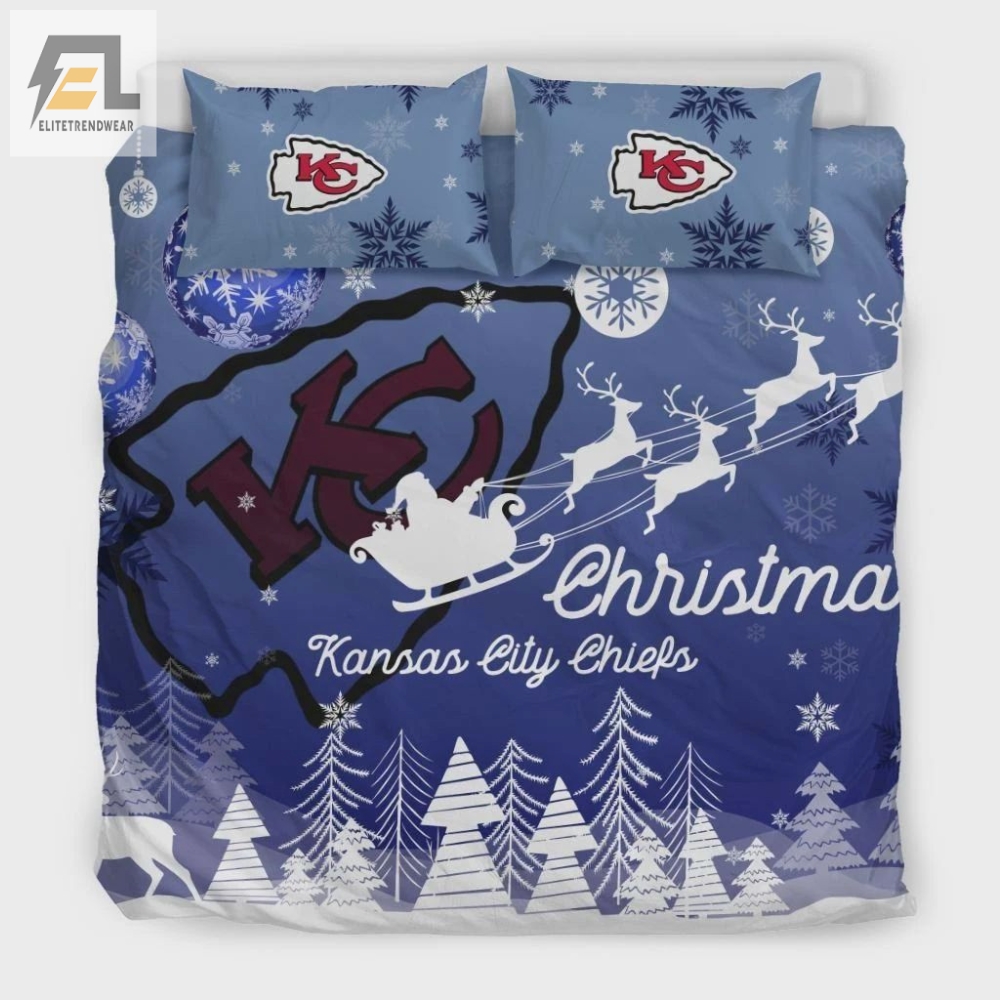 Xmas Gift Kansas City Chiefs Nfl Team Duvet Cover Quilt Cover Pillowcase Bedding Set 