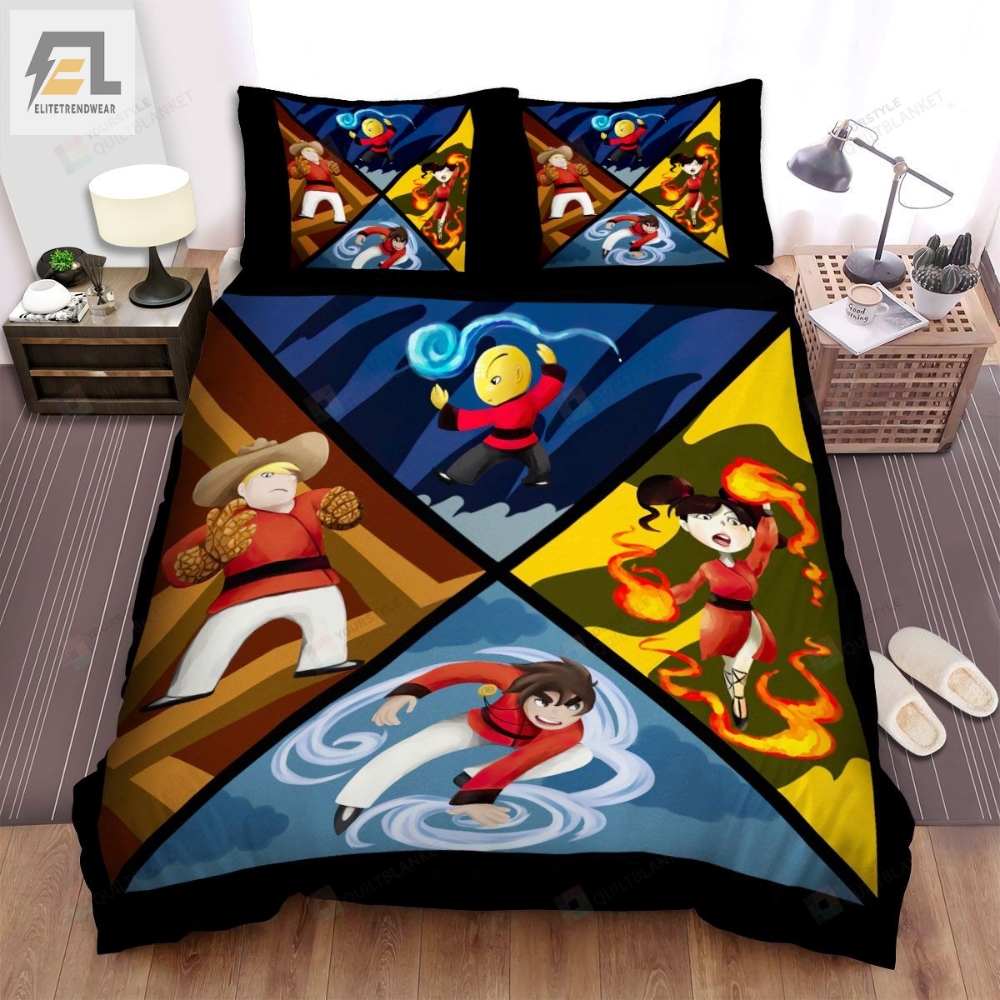 Xiaolin Showdown Xiaolin Warriors Split Artwork Bed Sheets Spread Duvet Cover Bedding Sets 