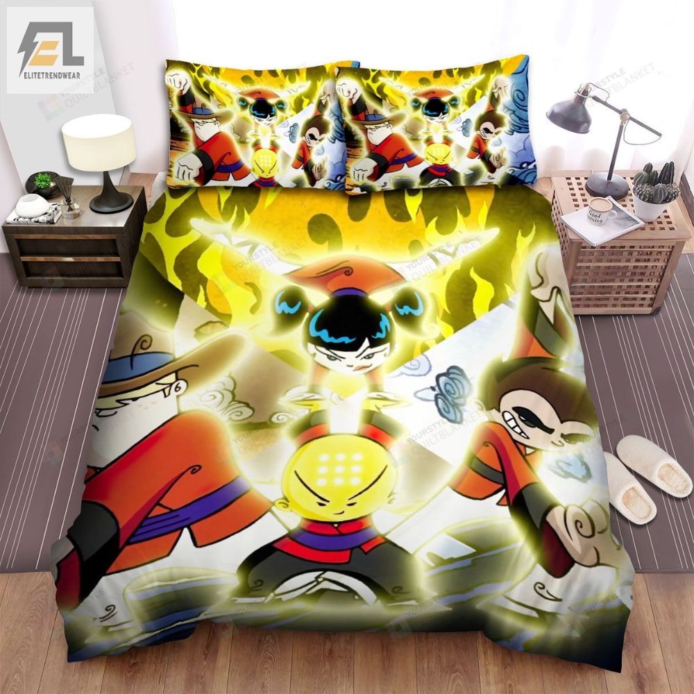 Xiaolin Showdown Xiaolin Warriors Power Combination Bed Sheets Spread Duvet Cover Bedding Sets 