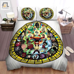 Xiaolin Showdown Warriors In Characters Circle Bed Sheets Spread Duvet Cover Bedding Sets elitetrendwear 1 1