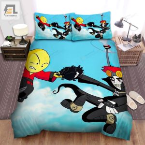 Xiaolin Showdown Omi And Jack Spicer In A Combat Bed Sheets Spread Duvet Cover Bedding Sets elitetrendwear 1 1