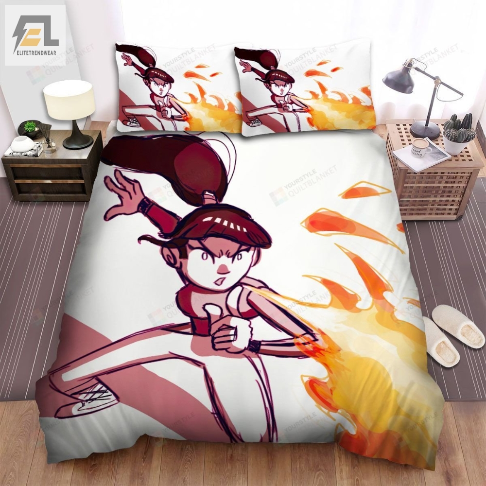 Xiaolin Showdown Kimiko Fire Ball Jutsu Bed Sheets Spread Duvet Cover Bedding Sets 
