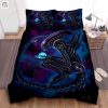 Xenomorph Holding Moon Galaxy Background Bed Sheets Duvet Cover Bedding Sets elitetrendwear 1