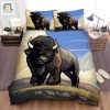 Wyoming Buffalo Travel Poster Bed Sheets Duvet Cover Bedding Sets elitetrendwear 1