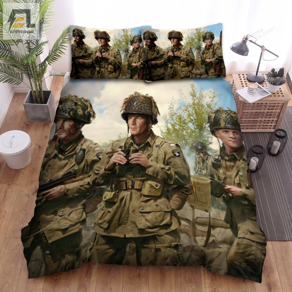 Ww2 Soldier The Us Soldier In The War Painting Bed Sheets Spread Duvet Cover Bedding Sets 
