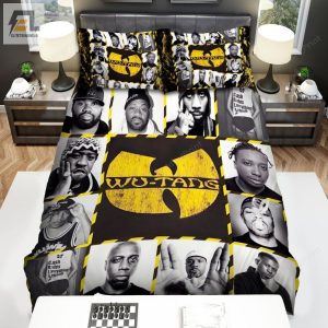 Wutang Clan Members Collage Bed Sheets Duvet Cover Bedding Sets elitetrendwear 1 1