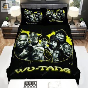 Wutang Clan Neon Logo Bed Sheets Duvet Cover Bedding Sets elitetrendwear 1 1