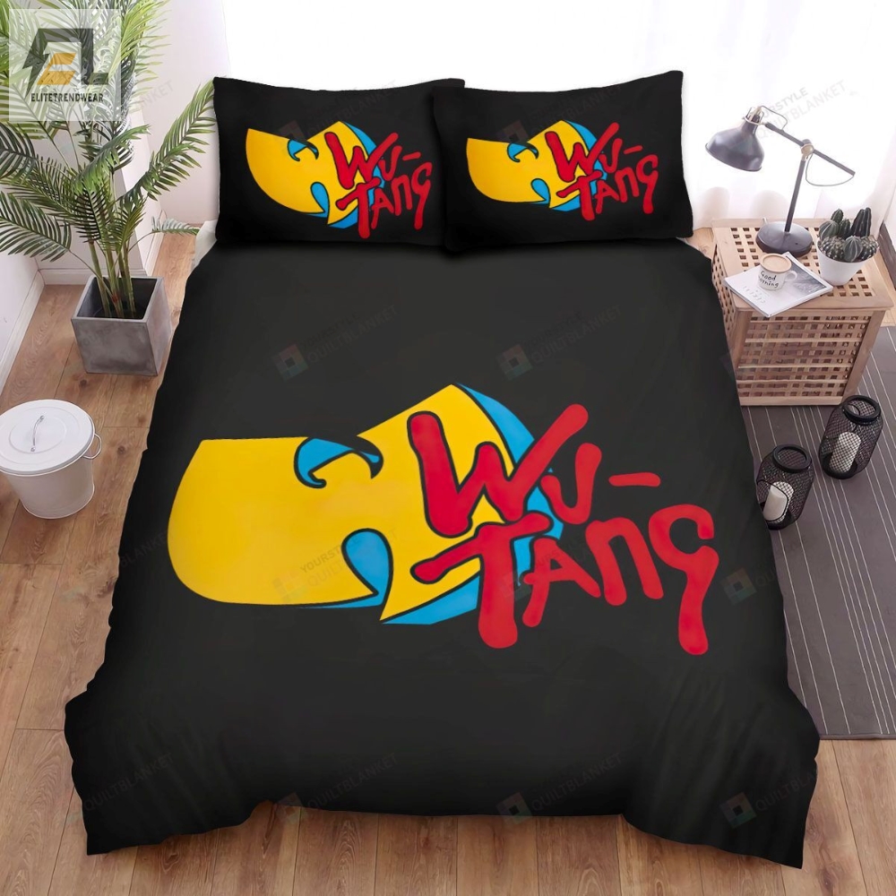 Wutang Clan Logo Cartoon Style Bed Sheets Spread Comforter Duvet Cover Bedding Sets 