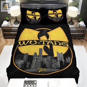 Wutang Clan Logo The City Bed Sheets Duvet Cover Bedding Sets elitetrendwear 1 1