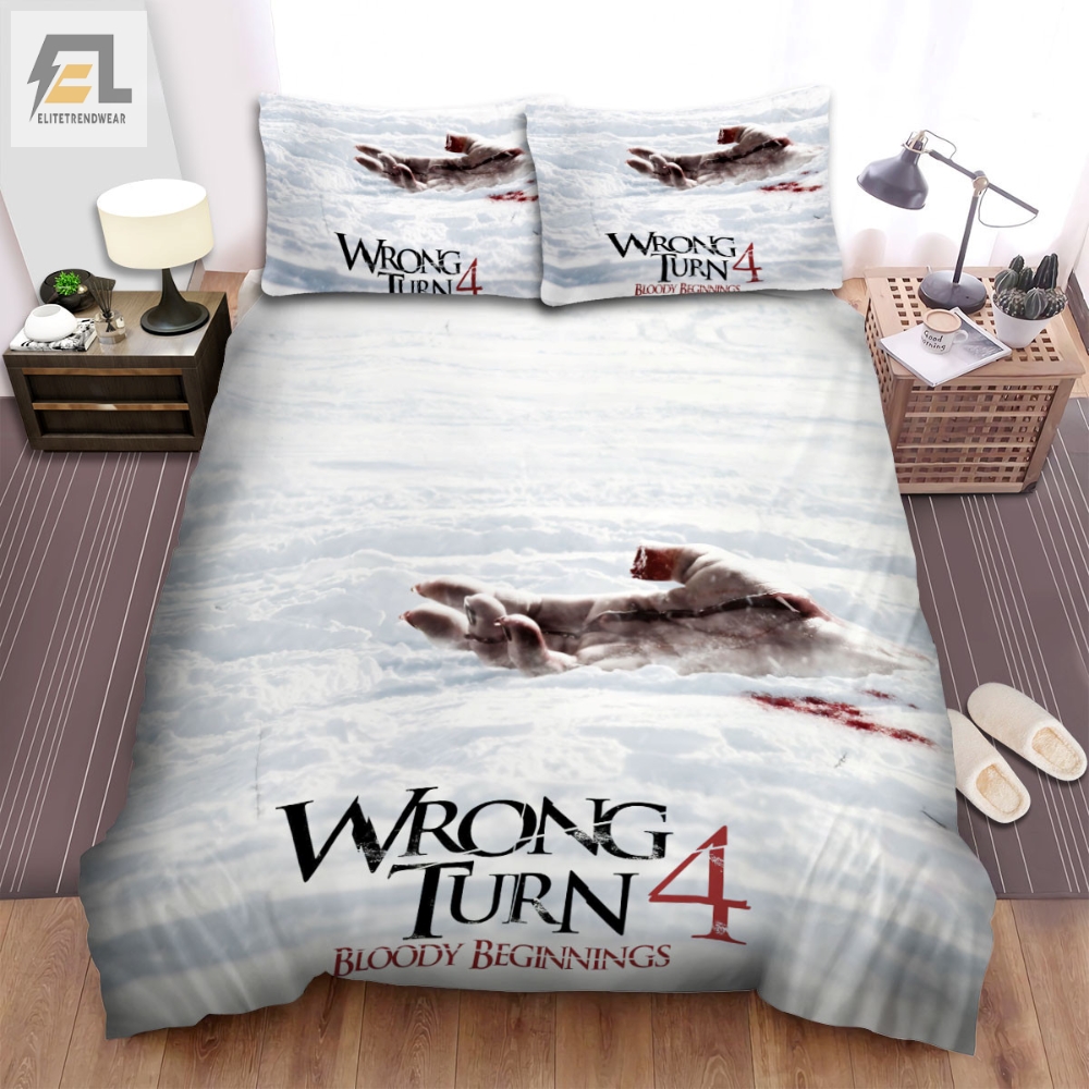 Wrong Turn 4 Bloody Beginnings Blood Hand Movie Poster Bed Sheets Spread Comforter Duvet Cover Bedding Sets 