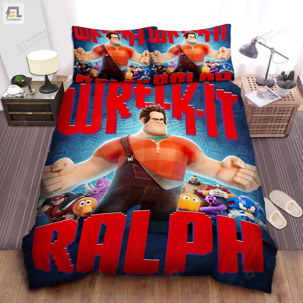 Wreckit Ralph And Other Game Characters Bed Sheet Spread Duvet Cover Bedding Sets 