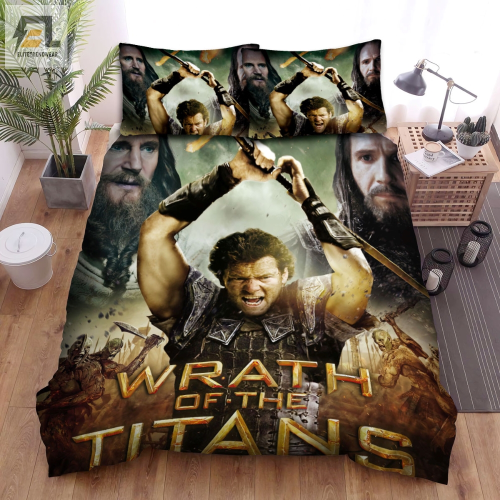 Wrath Of The Titans 2012 Movie Poster Fanart Bed Sheets Duvet Cover Bedding Sets 