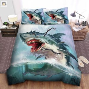 Wounded Shark Bed Sheets Duvet Cover Bedding Sets elitetrendwear 1 1