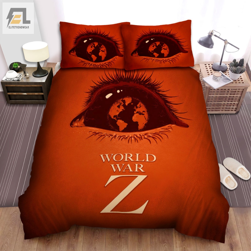 World War Z Movie Poster Bed Sheets Spread Comforter Duvet Cover Bedding Sets Ver 9 
