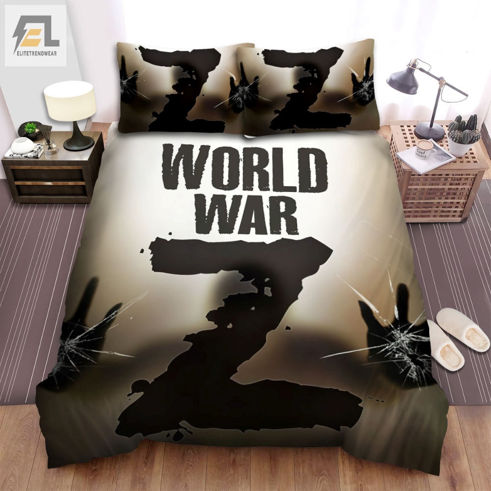 World War Z Movie Poster Bed Sheets Spread Comforter Duvet Cover Bedding Sets Ver 4 