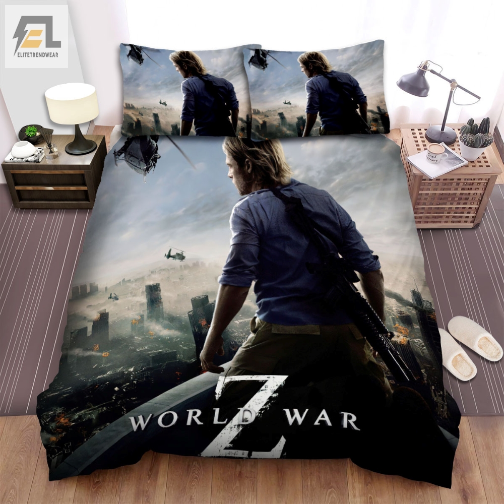 World War Z Movie Poster Bed Sheets Spread Comforter Duvet Cover Bedding Sets Ver 18 