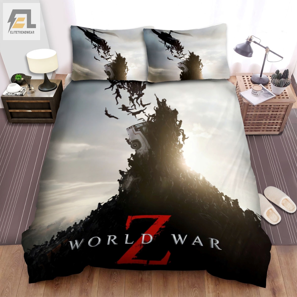 World War Z Movie Poster Bed Sheets Spread Comforter Duvet Cover Bedding Sets Ver 17 