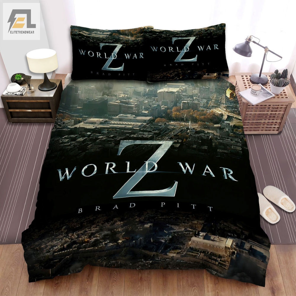 World War Z Movie Poster Bed Sheets Spread Comforter Duvet Cover Bedding Sets Ver 15 