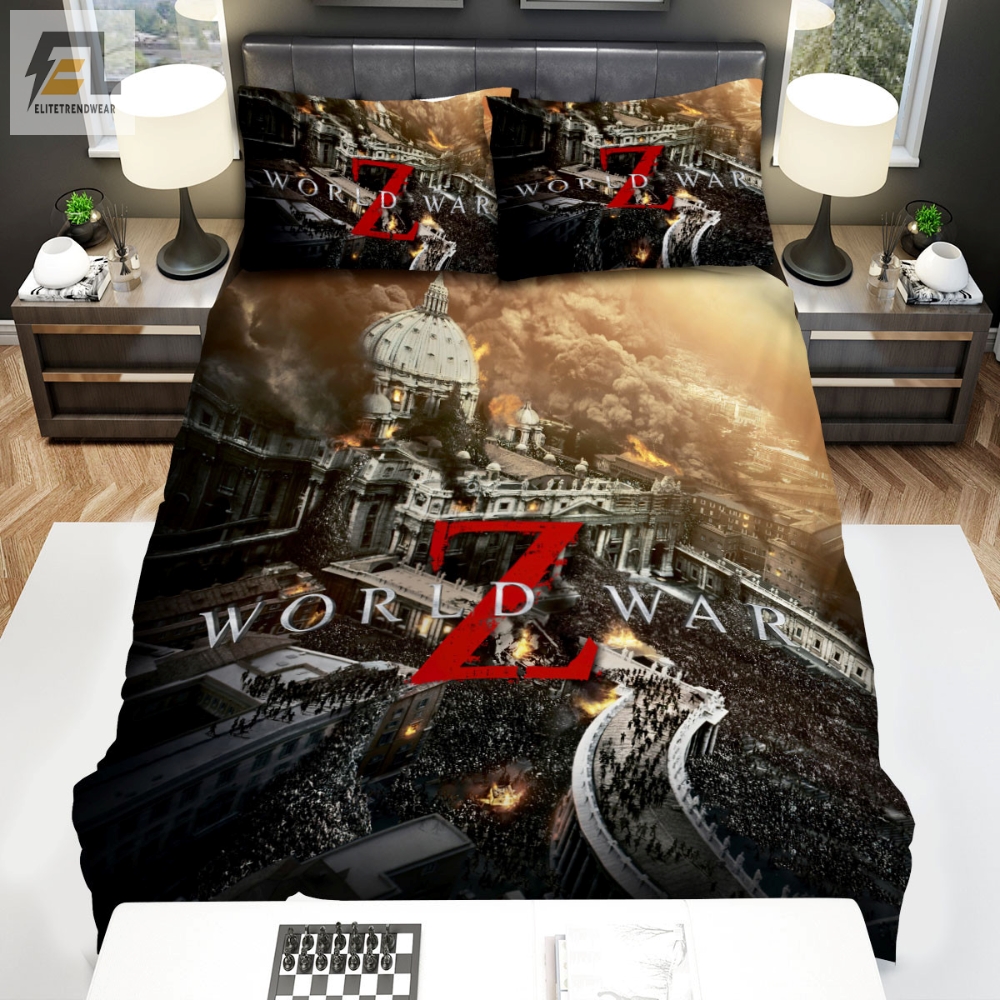 World War Z Movie Poster Bed Sheets Spread Comforter Duvet Cover Bedding Sets Ver 14 