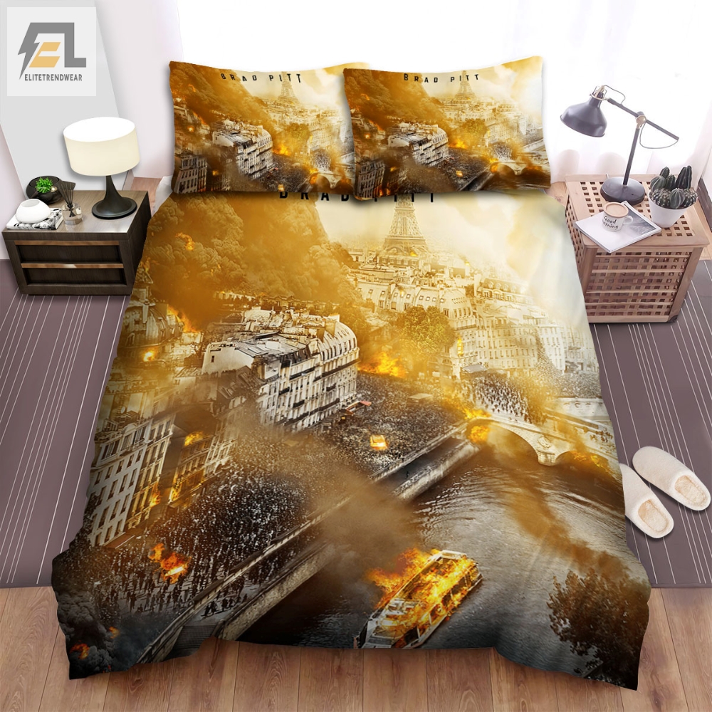 World War Z Movie Poster Bed Sheets Spread Comforter Duvet Cover Bedding Sets Ver 13 