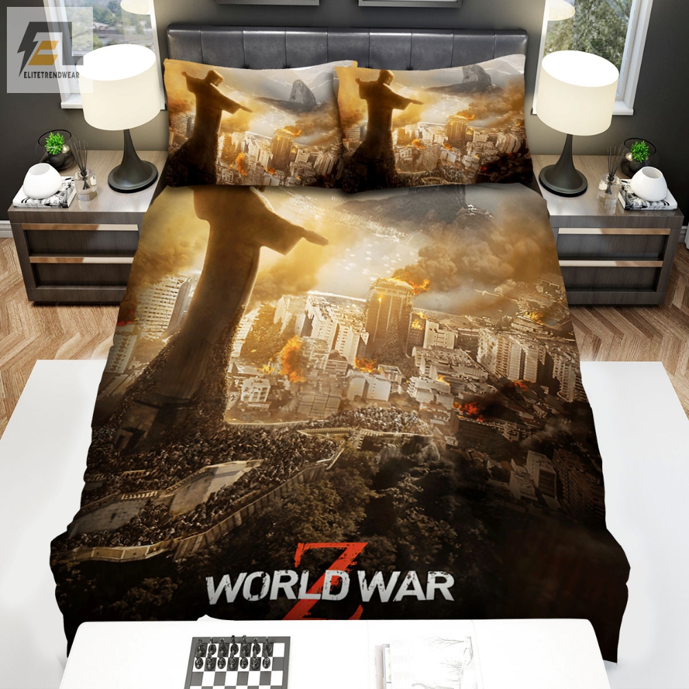 World War Z Movie Poster Bed Sheets Spread Comforter Duvet Cover Bedding Sets Ver 10 