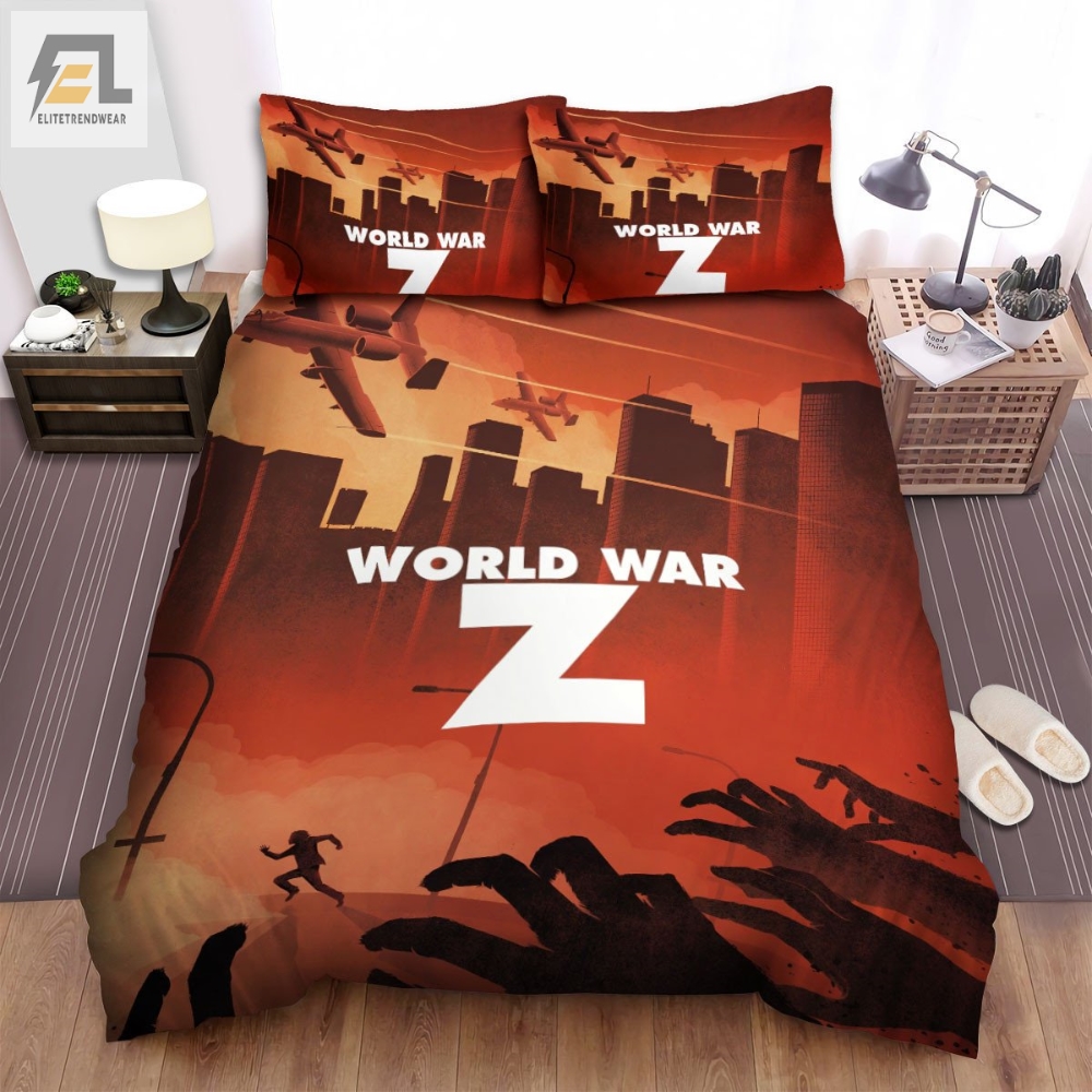 World War Z Movie Art Bed Sheets Spread Comforter Duvet Cover Bedding Sets Ver 7 