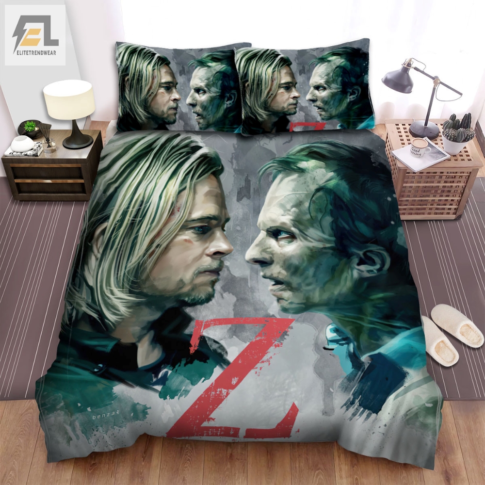 World War Z Movie Art Bed Sheets Spread Comforter Duvet Cover Bedding Sets Ver 3 elitetrendwear 1