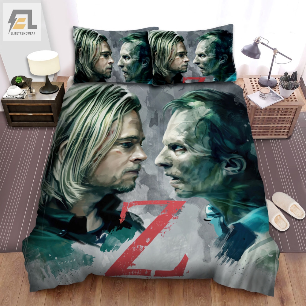 World War Z Movie Art Bed Sheets Spread Comforter Duvet Cover Bedding Sets Ver 3 