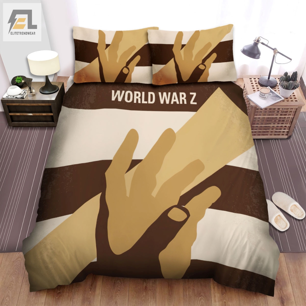 World War Z Movie Art Bed Sheets Spread Comforter Duvet Cover Bedding Sets Ver 6 