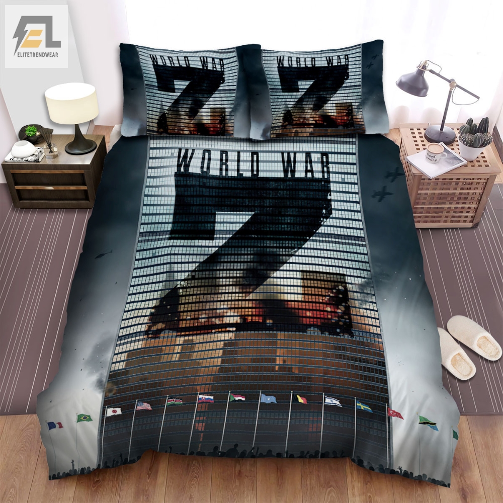 World War Z Movie Art Bed Sheets Spread Comforter Duvet Cover Bedding Sets Ver 5 
