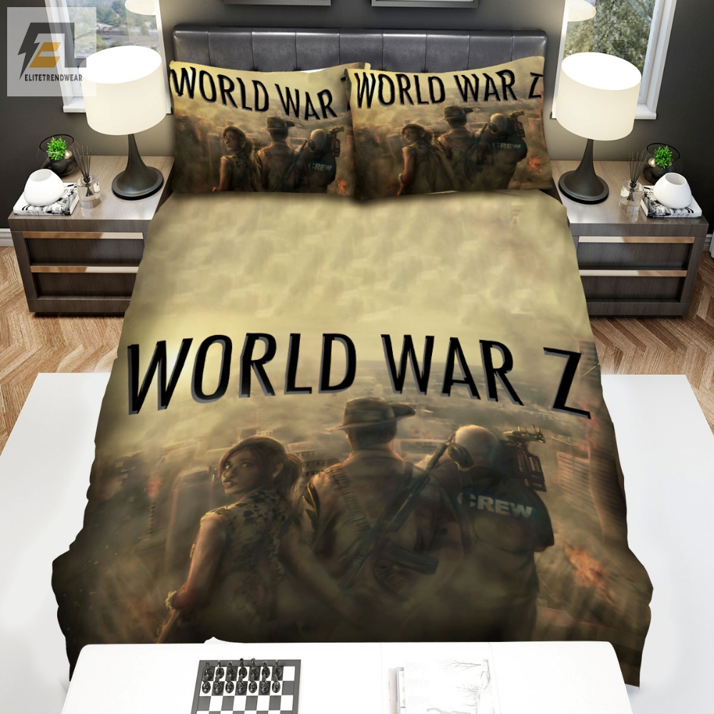 World War Z Movie Art Bed Sheets Spread Comforter Duvet Cover Bedding Sets Ver 2 