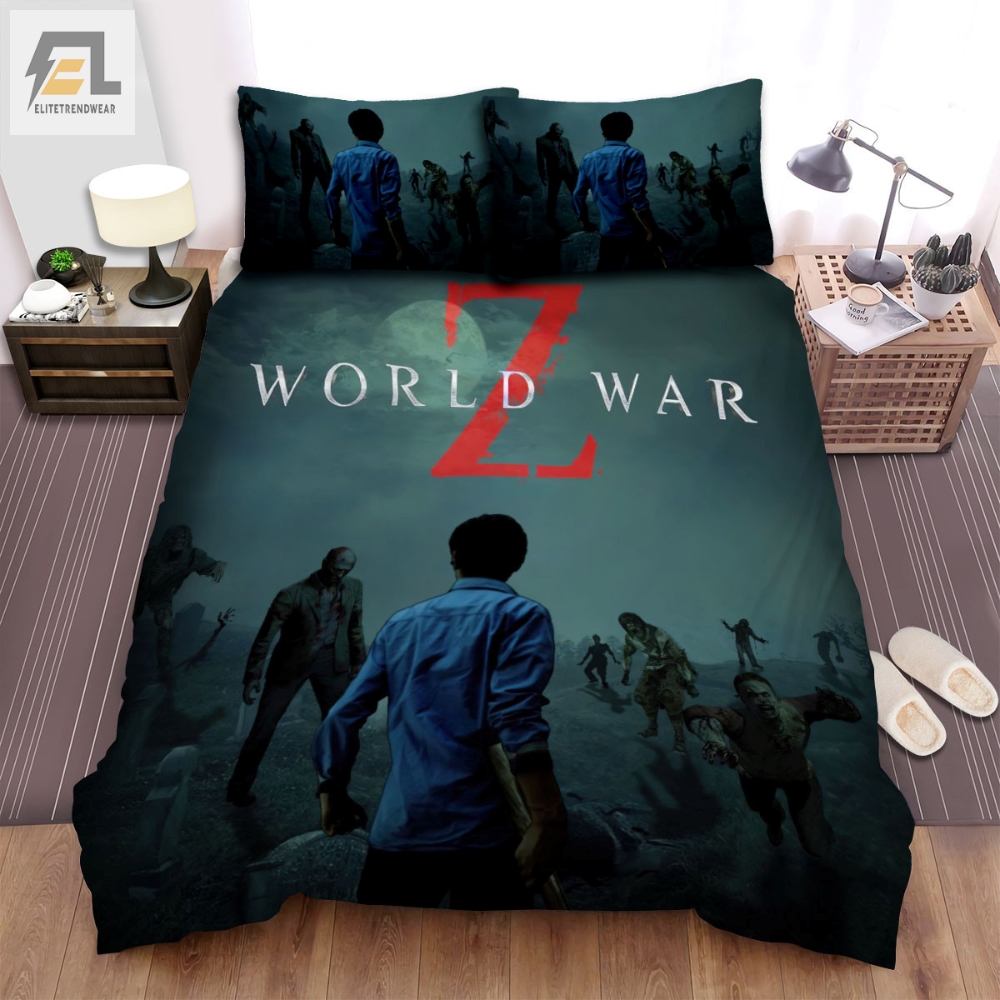 World War Z Movie Art Bed Sheets Spread Comforter Duvet Cover Bedding Sets Ver 10 