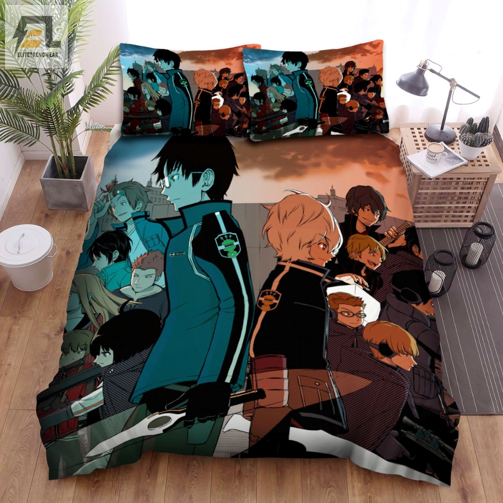 World Trigger Two Different Sides Poster Bed Sheets Spread Duvet Cover Bedding Sets 