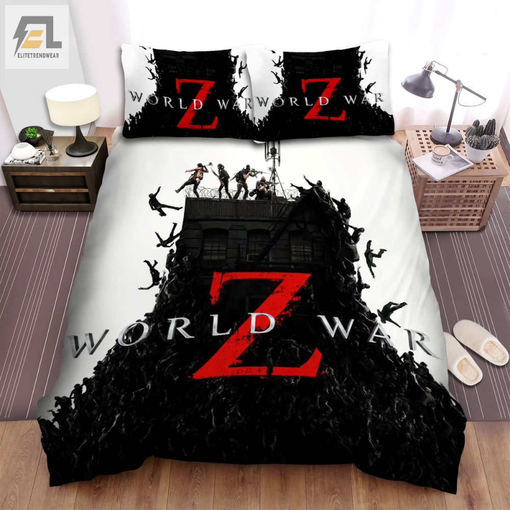 World War Z Movie Art Bed Sheets Spread Comforter Duvet Cover Bedding Sets Ver 1 