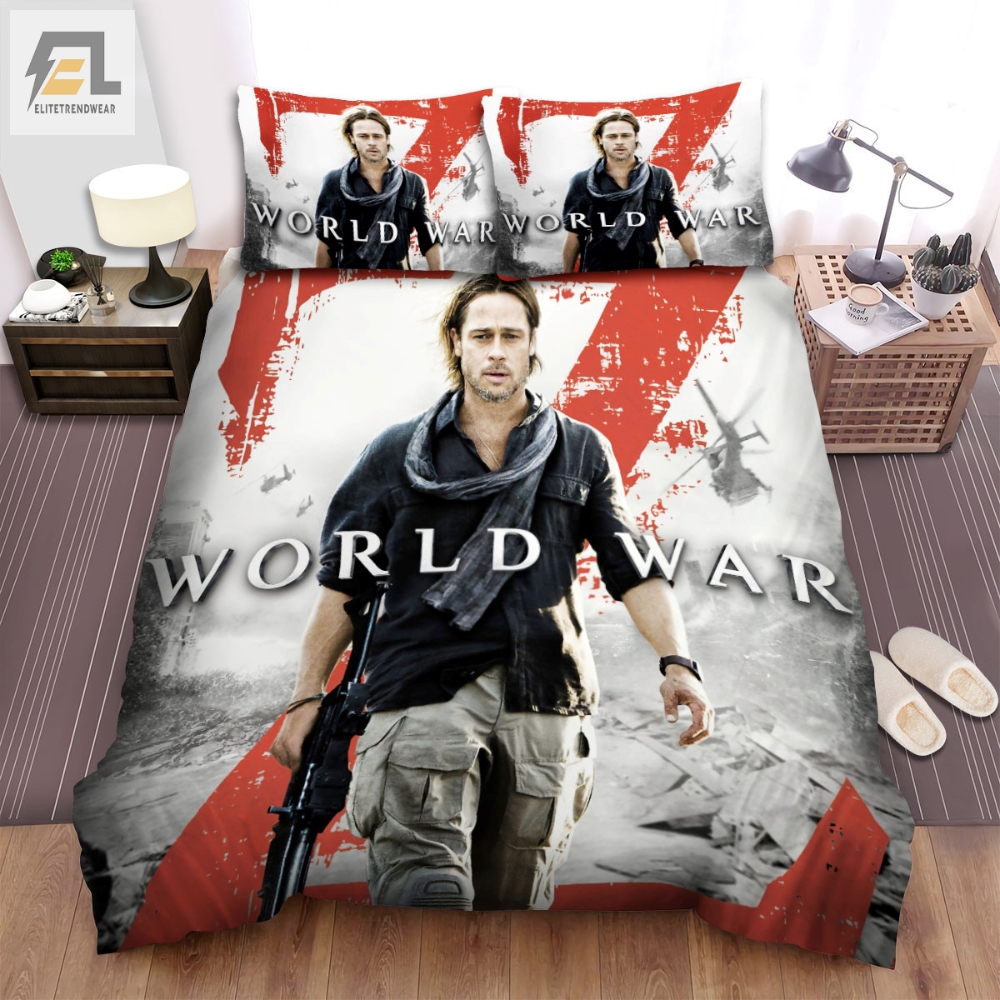 World War Z Gerry Lane Movie Poster Bed Sheets Spread Comforter Duvet Cover Bedding Sets 
