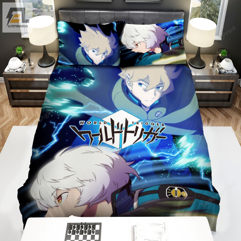 World Trigger Yuma Kuga Vs Hyuse Poster Bed Sheets Spread Duvet Cover Bedding Sets 