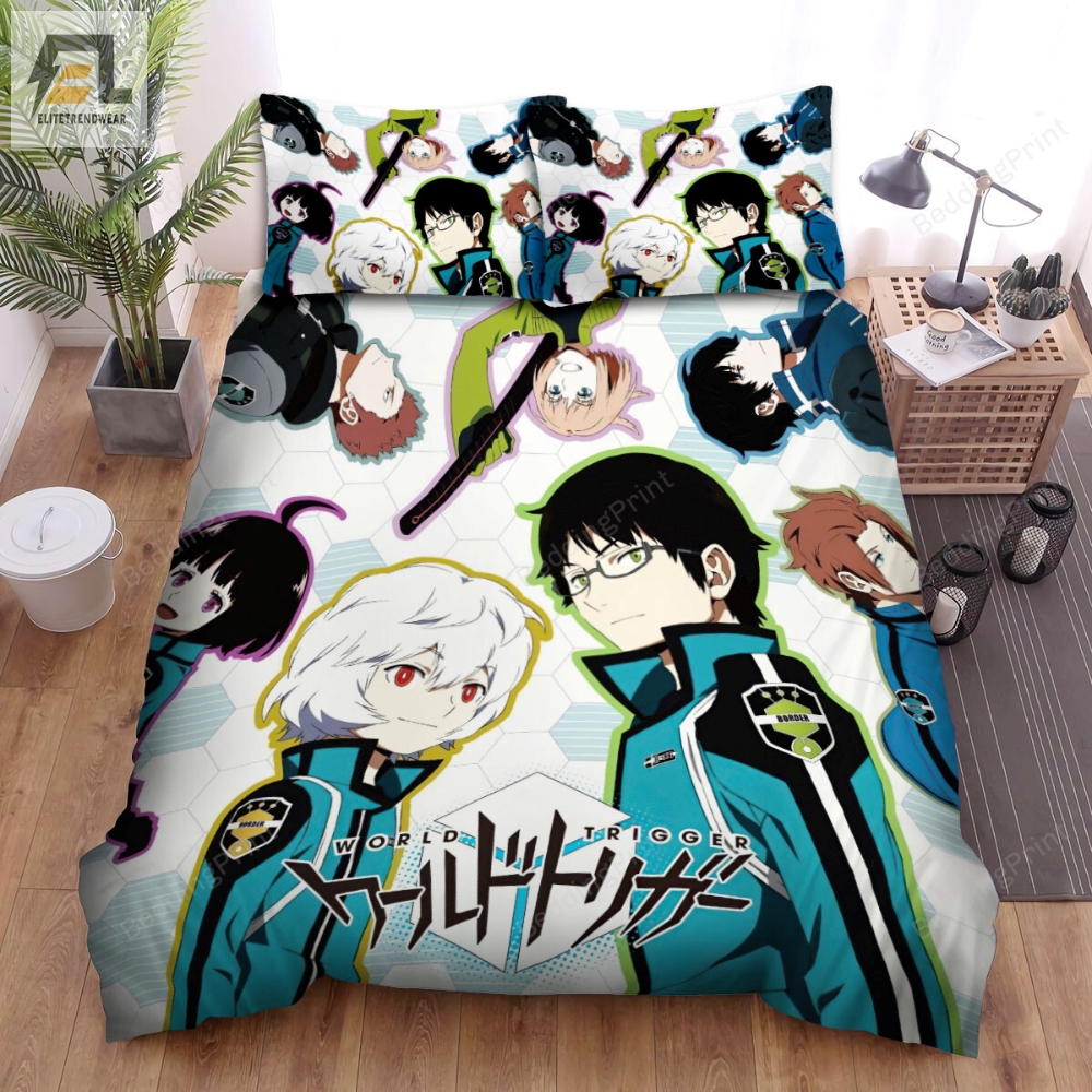 World Trigger Main Characters Sticker Style Bed Sheets Spread Duvet Cover Bedding Sets 