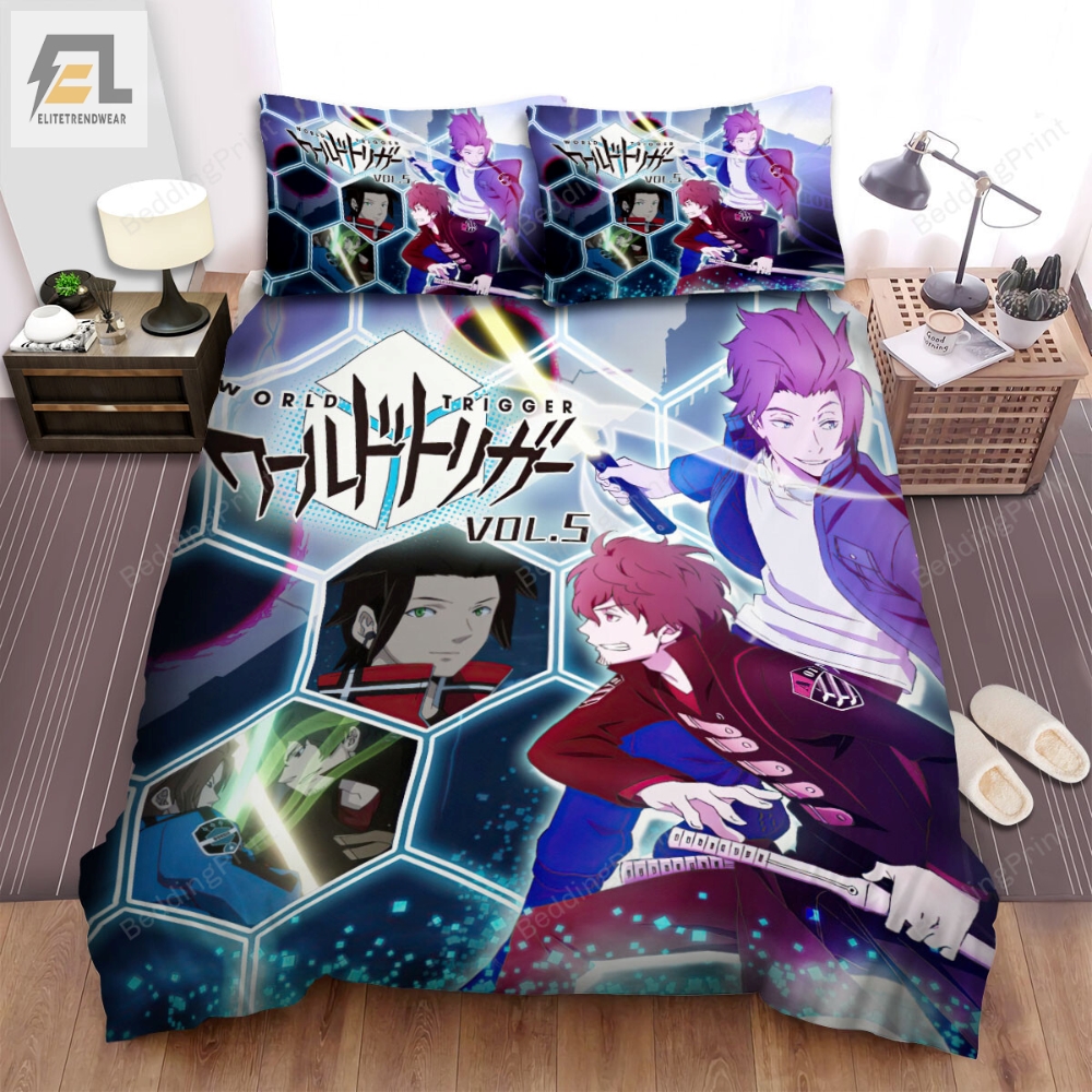 World Trigger Anime Series Volume 5 Artwork Bed Sheets Spread Duvet Cover Bedding Sets 