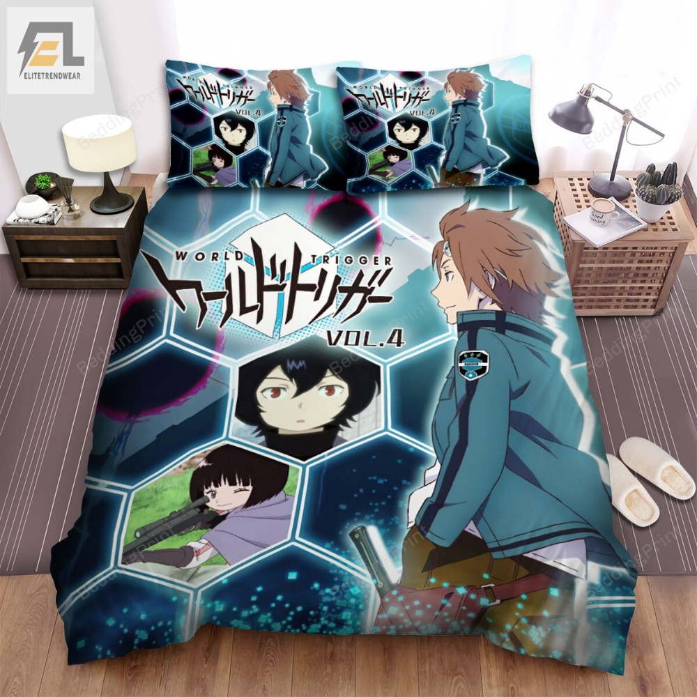 World Trigger Anime Series Volume 4 Artwork Bed Sheets Spread Duvet Cover Bedding Sets 