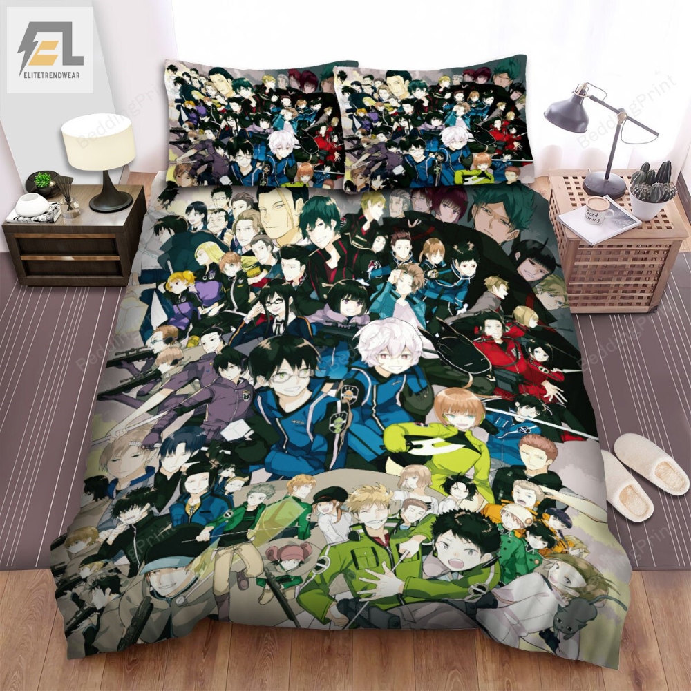 World Trigger All Characters In One Bed Sheets Spread Duvet Cover Bedding Sets 